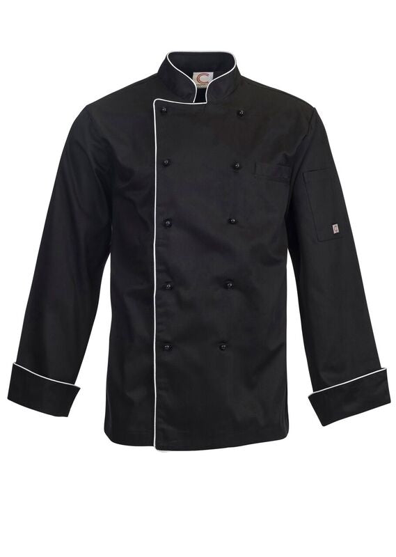 EXEC CHEF JACKET WITH PIPING  LONG SLEEVE