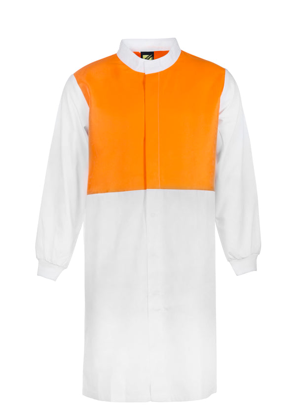 HI VIS TWO TONE LONG DUST COAT LONG SLEEVE WITH CUFF WJ3194