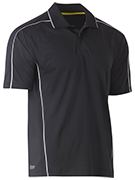 Cool Mesh Polo with Reflective Piping BK1425