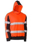 Taped Two Tone Hi Vis Contrast 4 Way Stretchy Hoodie BK6815T