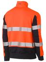 Taped Two Tone Hi Vis Contrast Stretchy 1/4 Zip Pullover BK6817T