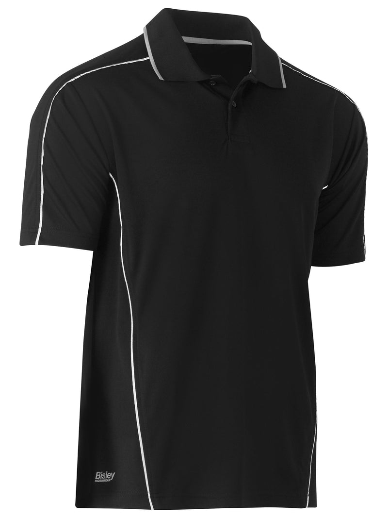 Cool Mesh Polo with Reflective Piping
