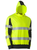 Taped Two Tone Hi Vis Contrast 4 Way Stretchy Hoodie