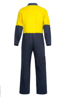 HI VIS TWO TONE COTTON DRILL COVERALLS WC3051