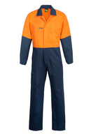 HI VIS TWO TONE COTTON DRILL COVERALLS WC3051