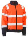 Taped Two Tone Hi Vis Bomber Jacket with Padded Lining BJ6730T