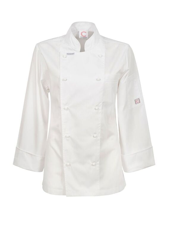 LADIES EXECUTIVE CHEFS LIGHTWEIGHT JACKET LONG SLEEVE