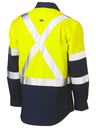 X Taped Biomotion Two Tone Hi Vis Lightweight Drill Shirt BS6696XT
