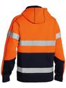 Taped Hi Vis Zip Fleece Hoodie with Sherpa Lining BK6988T