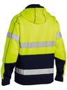 Taped Hi Vis Zip Fleece Hoodie with Sherpa Lining BK6988T