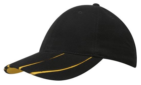 Brushed Heavy Cotton Cap with Laminated Two-Tone Peak