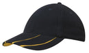 Brushed Heavy Cotton Cap with Laminated Two-Tone Peak