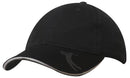 Brushed Heavy Cotton Cap with Embossed Pu Peak