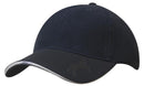 Brushed Heavy Cotton Cap with Embossed Pu Peak