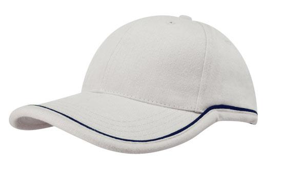 Brushed Heavy Cotton Cap with Piping On Peak & Crown