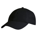 Brushed Heavy Cotton Cap with Mesh Inserts on Peak Black/White
