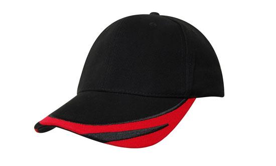 Brushed Heavy Cotton Cap with Peak Trim Embroidered
