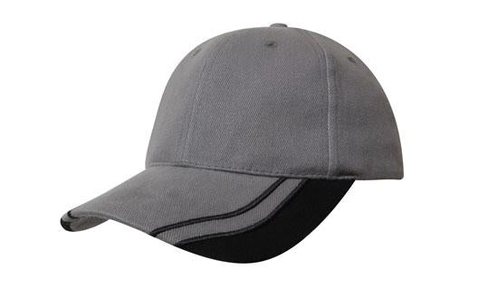 Brushed Heavy Cotton Cap with Curved Peak Inserts