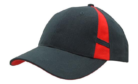 Brushed Heavy Cotton Cap with Crown Inserts & Contrasting Peak Under & Strap