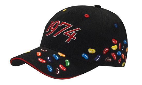 Brushed Heavy Cotton Cap with Jelly Bean Embroidery