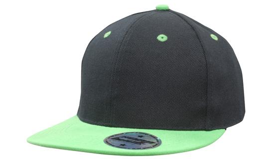 Premium Amercian Twill With Snap Back Pro Junior Styling 4137 Black/Cyan , Black/Bright Green Stock Clearance