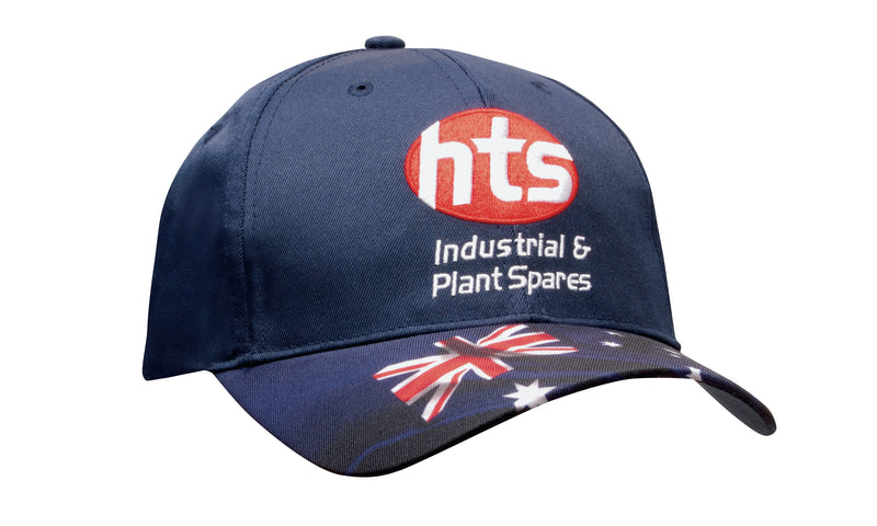 Breathable Poly Twill Waving Flag Cap