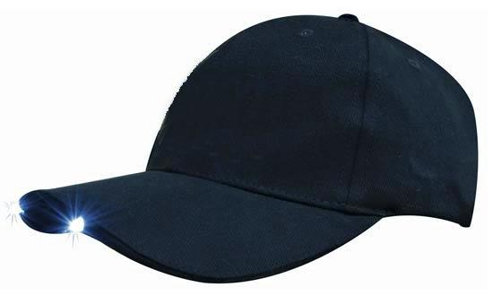 Brushed Heavy Cotton Cap with Led Lights in Peak