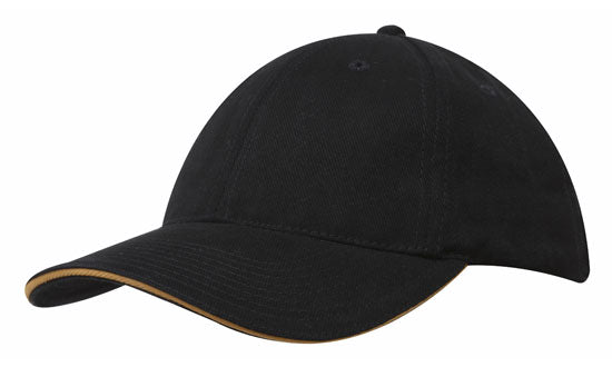 Brushed Heavy Cotton Cap with Sandwich Trim