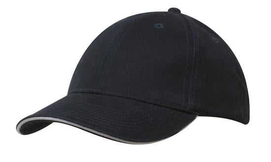 Brushed Heavy Cotton Cap with Sandwich Trim