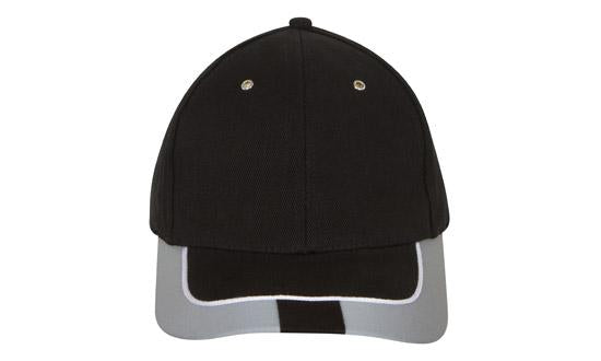 Brushed Heavy Cotton Cap with Reflective Trim & Tab on Peak