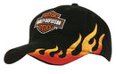 Brushed Heavy Cotton Cap with Flame Embroidery