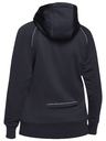 Women's Fleece Zip Front Hoodie with Sherpa Lining BKL6925