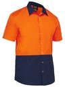 Two Tone Hi Vis Short Sleeve Shirt BS1442