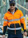 Taped Hi Vis Zip Fleece Hoodie with Sherpa Lining BK6988T
