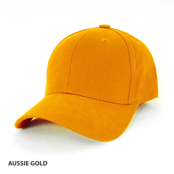 AH230 Heavy Brushed Cotton Cap Aussie Gold Stock Clearance