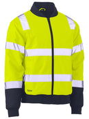 Taped Two Tone Hi Vis Bomber Jacket with Padded Lining