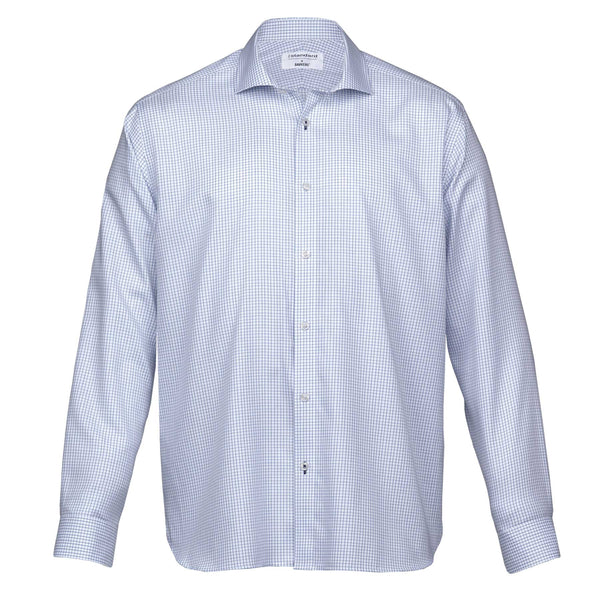 Barkers Lyndhurst Check Shirt – Mens S / White/Blue