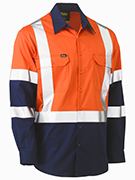 X Taped Biomotion Two Tone Hi Vis Lightweight Drill Shirt BS6696XT