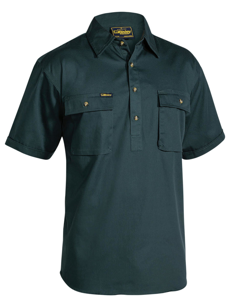 Closed Front Cotton Drill Shirt