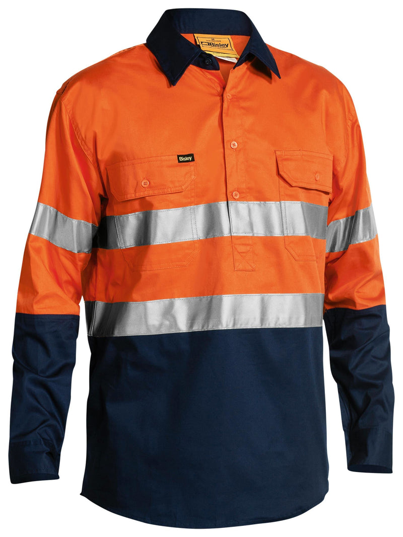Taped Hi Vis Closed Front Cool Lightweight Shirt