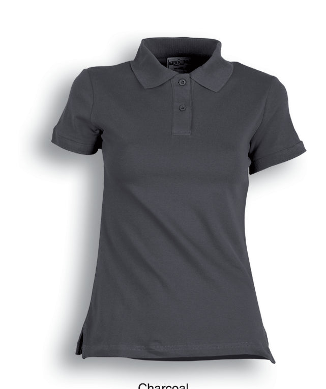 Pique Knit Fitted Cotton/Spandex Polo