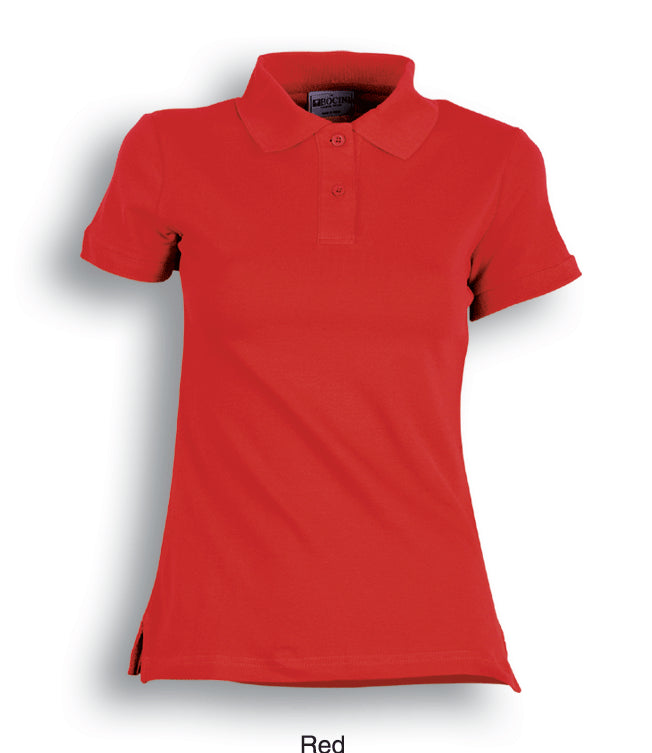 Pique Knit Fitted Cotton/Spandex Polo