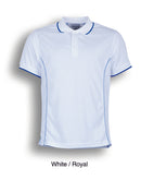 Stitch Feature Essentials-Men'S Short Sleeve Polo   WHT/RYL