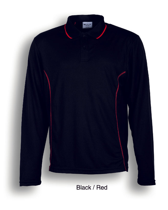 Stitch Feature Essentials-Unisex Long Sleeve Polo CP0912