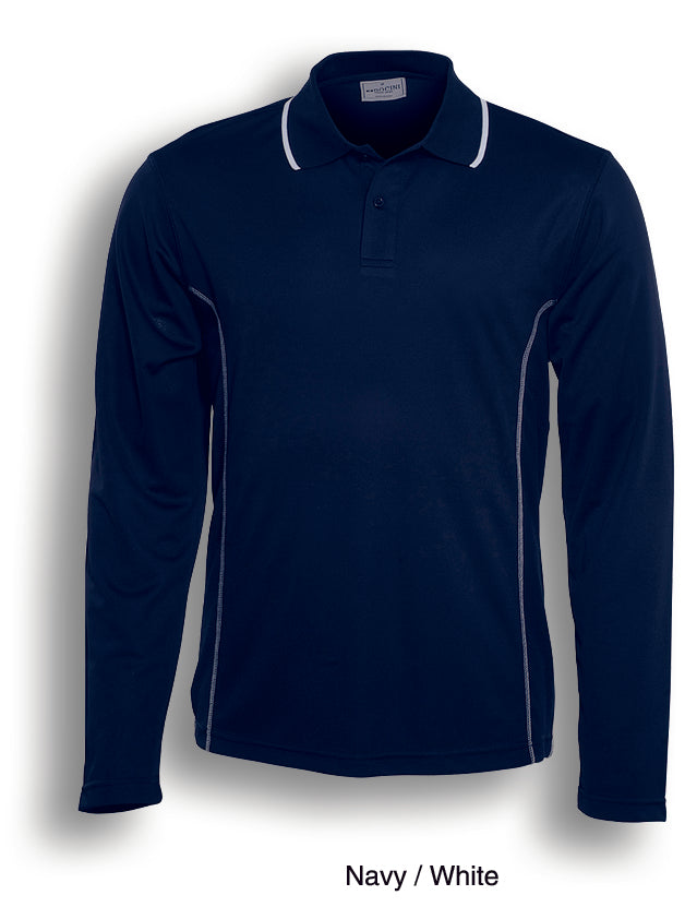 Stitch Feature Essentials-Unisex Long Sleeve Polo CP0912