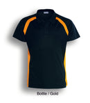 Team Essentials-Mens Short Sleeve Contrast Panel Polo   BOT/GLD