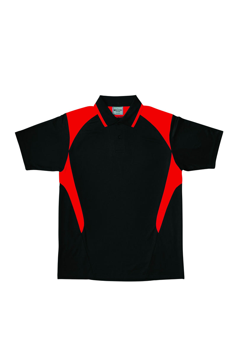 Adults Honey Comb Contrast Panel Polo