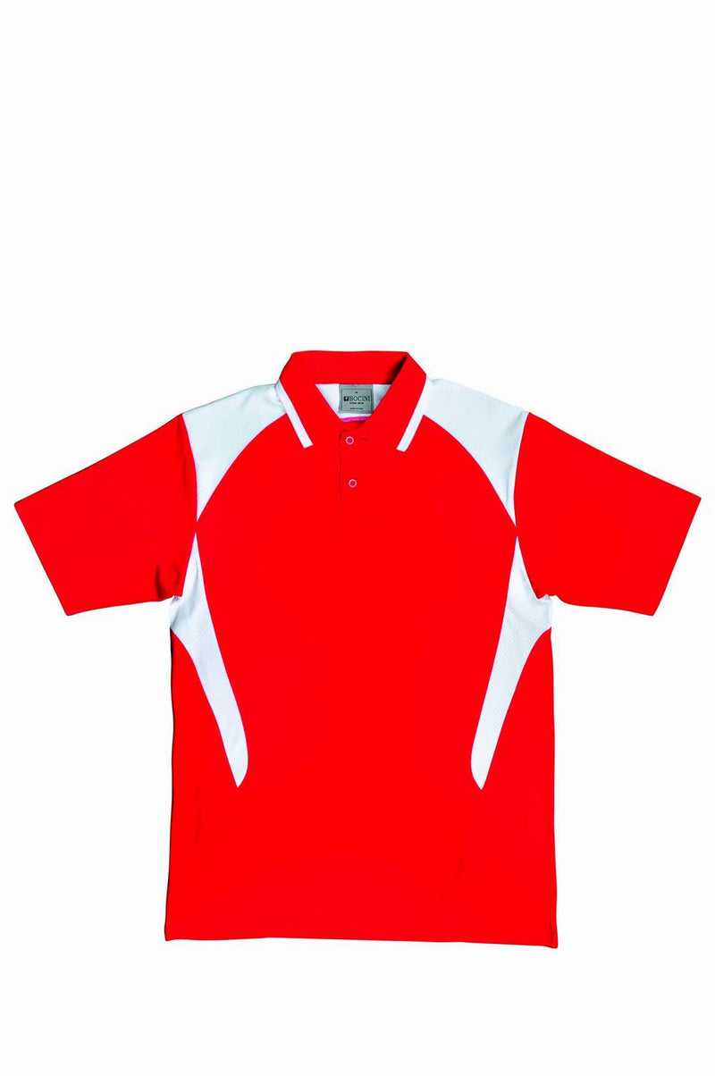 Adults Honey Comb Contrast Panel Polo