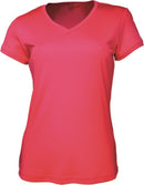 Ladies Brushed Vee Neck Tee Shirt