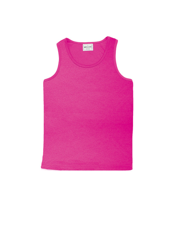 Kids Breezeway Mircomesh Singlet   MAGENTA